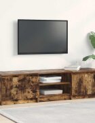 vidaXL ТВ шкаф опушен дъб 140x40x355 см инженерно дърво