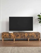 vidaXL ТВ шкаф Опушен дъб 147 x 345 x 30 см Инженерна дървесина