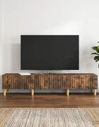 vidaXL ТВ шкаф Опушен дъб 147 x 345 x 30 см Инженерна дървесина