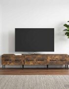 vidaXL ТВ шкаф Опушен дъб 147 x 345 x 30 см Инженерна дървесина