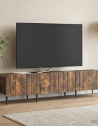 vidaXL ТВ шкаф Опушен дъб 147 x 345 x 32 см Инженерна дървесина