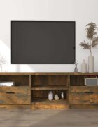 vidaXL ТВ шкаф oпушен дъб 150x335x45 см инженерно дърво