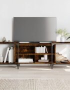 vidaXL ТВ шкаф опушен дъб 153x37x50 см инженерно дърво