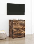vidaXL ТВ шкаф опушен дъб 40x35x54 см инженерно дърво