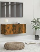 vidaXL ТВ шкаф опушен дъб 80x30x30 см инженерно дърво