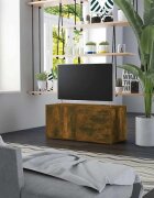 vidaXL ТВ шкаф опушен дъб 80x34x36 см инженерно дърво