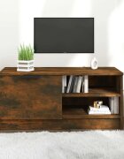 vidaXL ТВ шкаф опушен дъб 80x35x365 см инженерно дърво