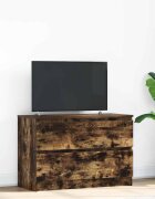 vidaXL ТВ шкаф опушен дъб 80x35x54 cm Инженерна дървесина