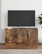 vidaXL ТВ шкаф Опушен дъб 99 x 345 x 47 см Инженерна дървесина