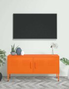 vidaXL ТВ шкаф оранжев 105x35x50 см стомана