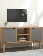 vidaXL ТВ шкаф OTTA кафяво и сиво 1135x43x57 см бор масив