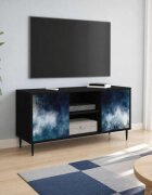 vidaXL ТВ шкаф RAALTE 102 x 33 x 51 см Черен дъб Инженерна дървесина
