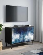 vidaXL ТВ шкаф RAALTE 69 x 33 x 505 см Черен дъб Инженерна дървесина
