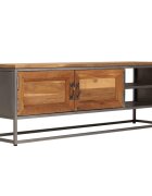 vidaXL ТВ шкаф рециклиран тик и стомана 120x30x40 cм
