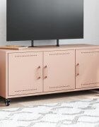 vidaXL ТВ шкаф розов 1005x39x435 см стомана