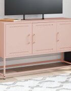 vidaXL ТВ шкаф розов 1005x39x605 см стомана