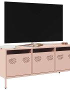 vidaXL ТВ шкаф розов 1015x39x435 см студеновалцувана стомана