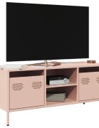 vidaXL ТВ шкаф розов 1015x39x435 см студеновалцувана стомана