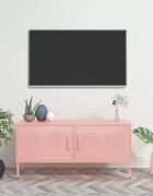 vidaXL ТВ шкаф розов 105x35x50 см стомана
