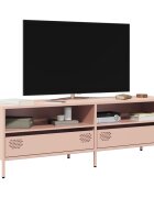 vidaXL ТВ шкаф розов 135x39x435 см студеновалцувана стомана