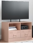 vidaXL ТВ шкаф розов 67x39x44 см стомана