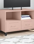 vidaXL ТВ шкаф розов 68x39x435 см стомана