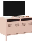 vidaXL ТВ шкаф розов 68x39x435 см студеновалцувана стомана