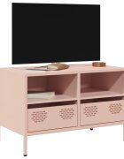 vidaXL ТВ шкаф розов 68x39x435 см студеновалцувана стомана