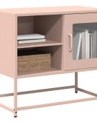vidaXL ТВ шкаф розов 68x39x605 см стомана