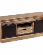 vidaXL ТВ шкаф с 2 плъзгащи врати твърдо мангово дърво 110x30x45 см