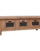 vidaXL ТВ шкаф с 3 чекмеджета 120x30x40 см махагоново дърво масив