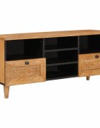 vidaXL ТВ шкаф с чекмедже 100 x 33 x 46 см Солидно мангово дърво