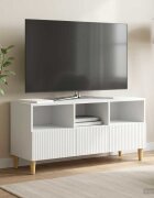 vidaXL ТВ шкаф с чекмедже Бяло 102 x 345 x 50 см Инженерна дървесина