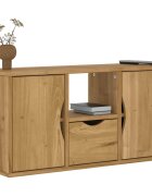 vidaXL ТВ шкаф с чекмедже „ODDA“ 79x24x40 см масивна дървесина бор
