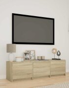 vidaXL TV шкаф с LED 140 x 34 x 40 см Сонома дъб