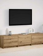 vidaXL TV шкаф с LED 165 x 34 x 40 см Дъб Артизан