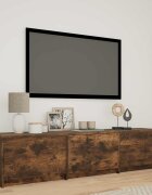 vidaXL TV шкаф с LED 165 x 34 x 40 см Пушена Дъб