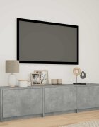 vidaXL TV шкаф с LED 165x34x40 см Бетонно Сиво
