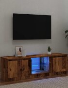 vidaXL ТВ шкаф с LED осветление 120x30x36 см инженерно дърво