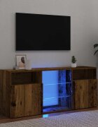 vidaXL ТВ шкаф с LED осветление 120x30x50 см инженерно дърво
