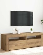 vidaXL ТВ шкаф с LED осветление 120x35x40 см инженерно дърво