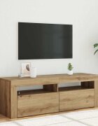 vidaXL ТВ шкаф с LED осветление 120x35x40 см инженерно дърво