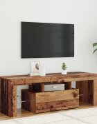 vidaXL ТВ шкаф с LED осветление 120x365x40 см инженерно дърво
