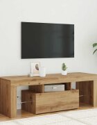 vidaXL ТВ шкаф с LED осветление 120x365x40 см инженерно дърво