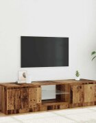 vidaXL ТВ шкаф с LED осветление 140x40x36 см инженерно дърво