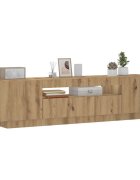 vidaXL ТВ шкаф с LED осветление 160x35x40 см инженерно дърво