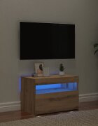 vidaXL ТВ шкаф с LED осветление 60x35x40 см инженерно дърво