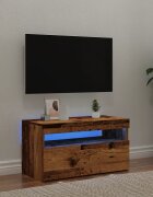 vidaXL ТВ шкаф с LED осветление 75x35x40 см инженерно дърво