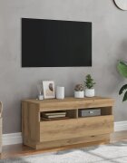 vidaXL ТВ шкаф с LED осветление 80x35x40 см инженерно дърво