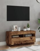vidaXL ТВ шкаф с LED осветление 80x35x40 см инженерно дърво